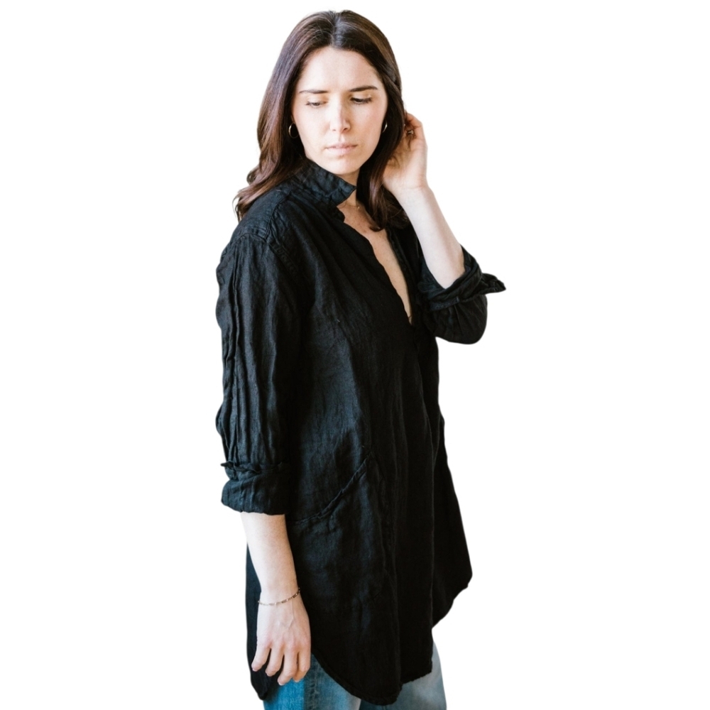 CP Shades Teton in Black Tunic Shirt Oversized Women's Small